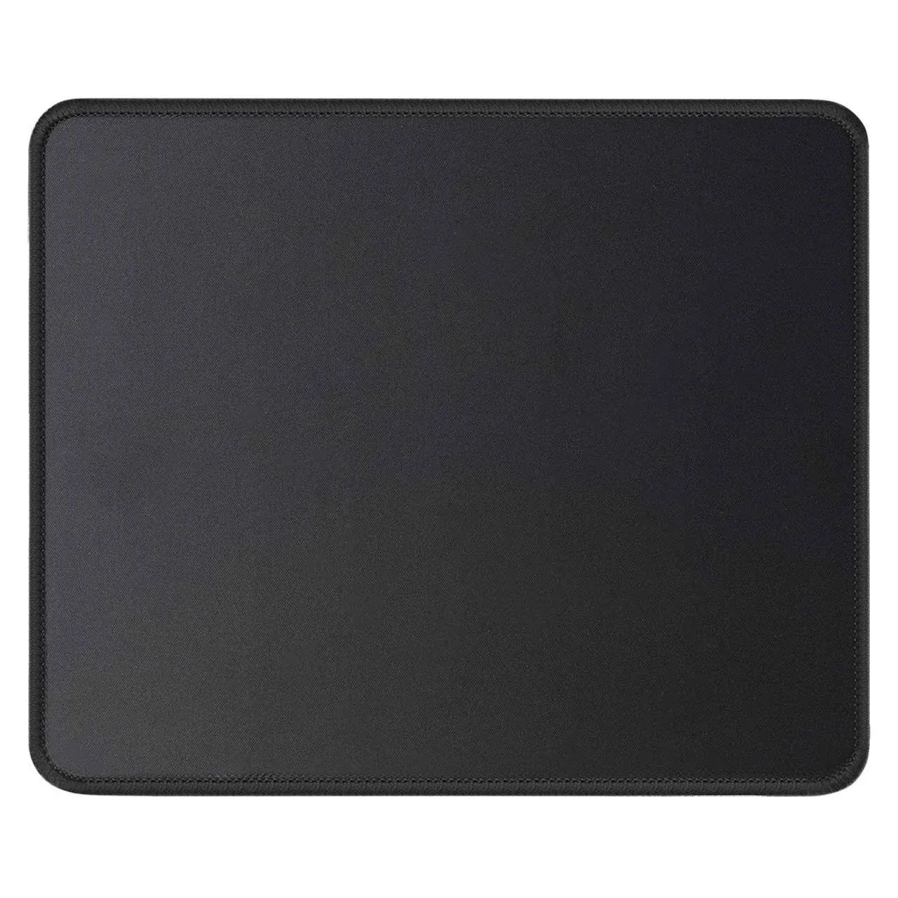 JIKIOU Mouse Pad with Non-Slip Rubber Base, Premium-Textured & Washable Computer Mousepad with Stitched Edges, Mouse Pads for Computers, Laptop, Gaming, Office & Home, 8.3 x 10.2 in, Black