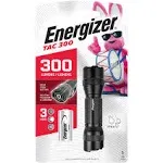 Energizer TAC-300 Tactical LED 300 Lumens Flashlight, with CR123 Lithium Battery