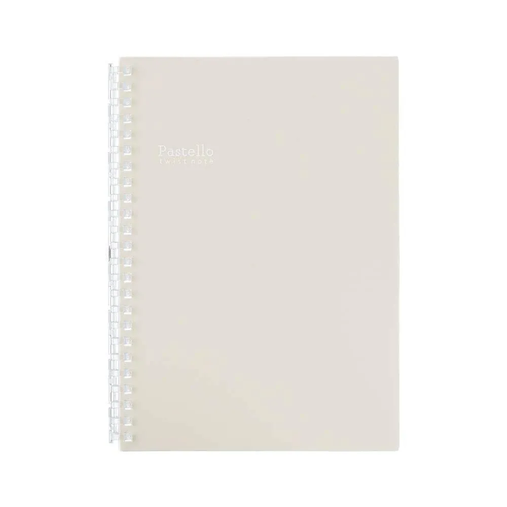 LIHIT LAB. Pastello Refillable Note Book (Journal), Lined Paper, 8.3×6.1 inches, Gray (N1958-16)