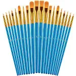 Artstorys Paint Brushes Set 20 Pcs Paint Brushes for Acrylic Painting Oil Watercolor Acrylic Paint Brush Artist Paintbrushes for Body Face Rock Canvas