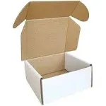 50 Pack 4x4x2'' Small Shipping Boxes, Corrugated Cardboard Mailers for Business, White (CM442)