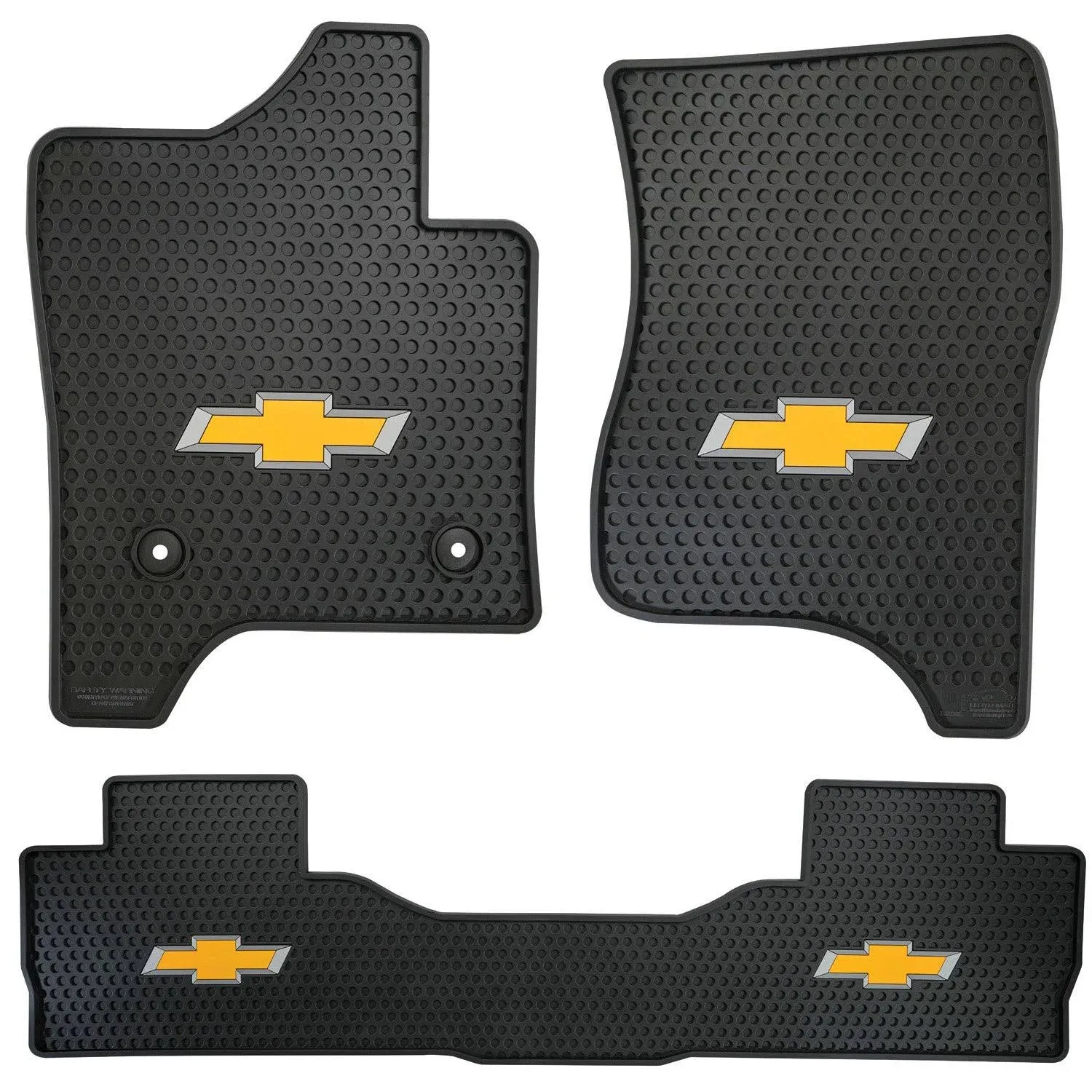 Lloyd Mats Signature Rubber All Weather Floor Mats for Chevy Tahoe - 3PC - Fronts + Rears 2015-2020