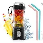 Vaeqozva Portable Blender USB Rechargeable Personal Mixer Fruit 12.8 oz Mini Blender for Smoothie, Fruit Juice, Protein Shake, Milk Shakes