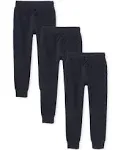 The Children's Place Boys Fleece Jogger Pants 3-Pack | Size Xs (4) | Blue | Cotton/Polyester