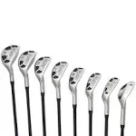 PowerBilt Golf EX-550 Golf Hybrid Iron Set 4-SW (Regular Flex), Silver