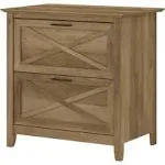 Bush Furniture Key West 2 Drawer Lateral File Cabinet Reclaimed Pine