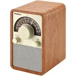 Sangean WR-15WL AM/FM Table Top Wooden Radio, Walnut