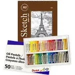 Pentel Oil Pastels 50 Colors Soft oil Pastels, Oil Pastels for Artists and Ki...