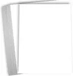 Hamilco White Cardstock Thick Paper - 8 x 10" Blank Heavy Weight 100 lb Cover Card Stock - 50 Pack