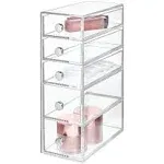 5 Drawers Clarity Cosmetic Organizer for Vanity Cabinet to Hold Makeup Products