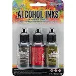 Tim Holtz Alcohol Ink .5Oz 3 Per Pkg Tuscan Garden-Red Peppr/Mushroom/Oregano