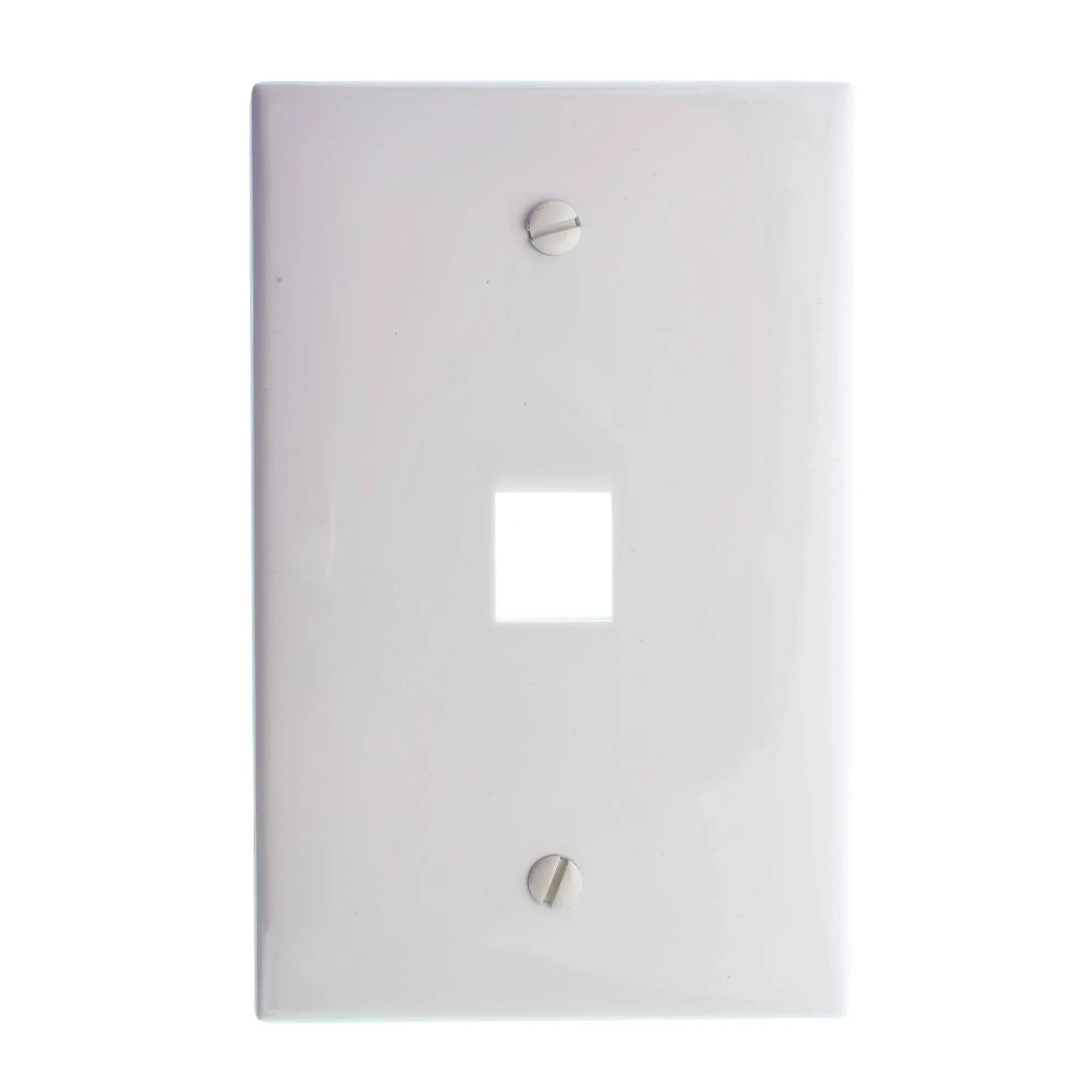 Leviton 41091-1WN QuickPort Midsize Wallplate Single Gang 1-Port White