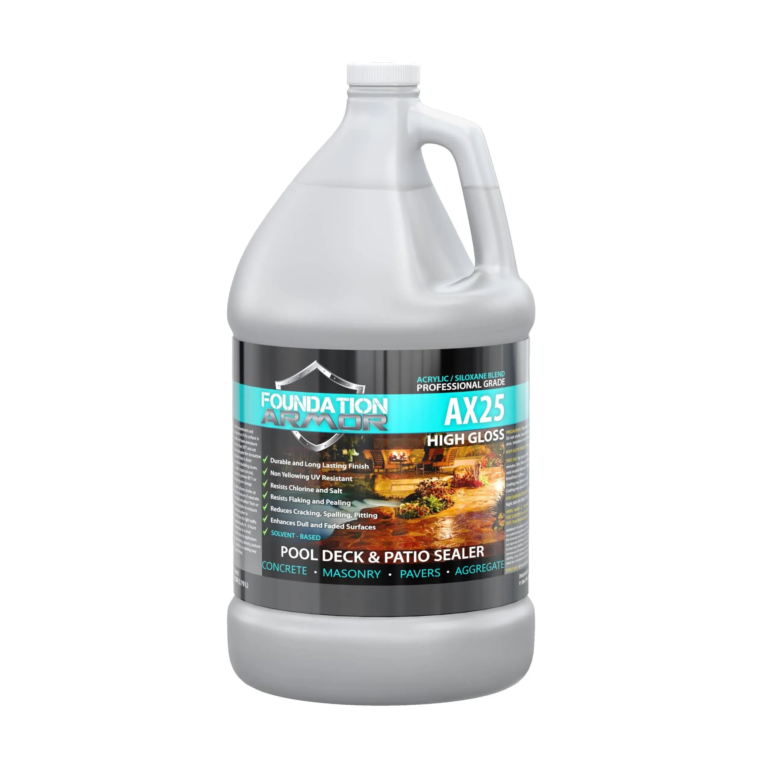 Foundation Armor 1 gal. Siloxane Infused Solvent Based High Gloss Acrylic ...