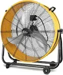 Simple Deluxe 24 Inch Heavy Duty Metal Industrial Drum Fan, 3 Speed Warehouse Workshop Factory and Basement