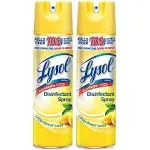 Lysol Disinfectant Spray, Sanitizing and Antibacterial Spray, For Disinfecting and Deodorizing, Lemon Breeze, 19 Fl Oz (Pack of 2), Packaging May Vary