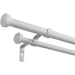 Exclusive Home Topper Double Curtain Rod and Finial Set