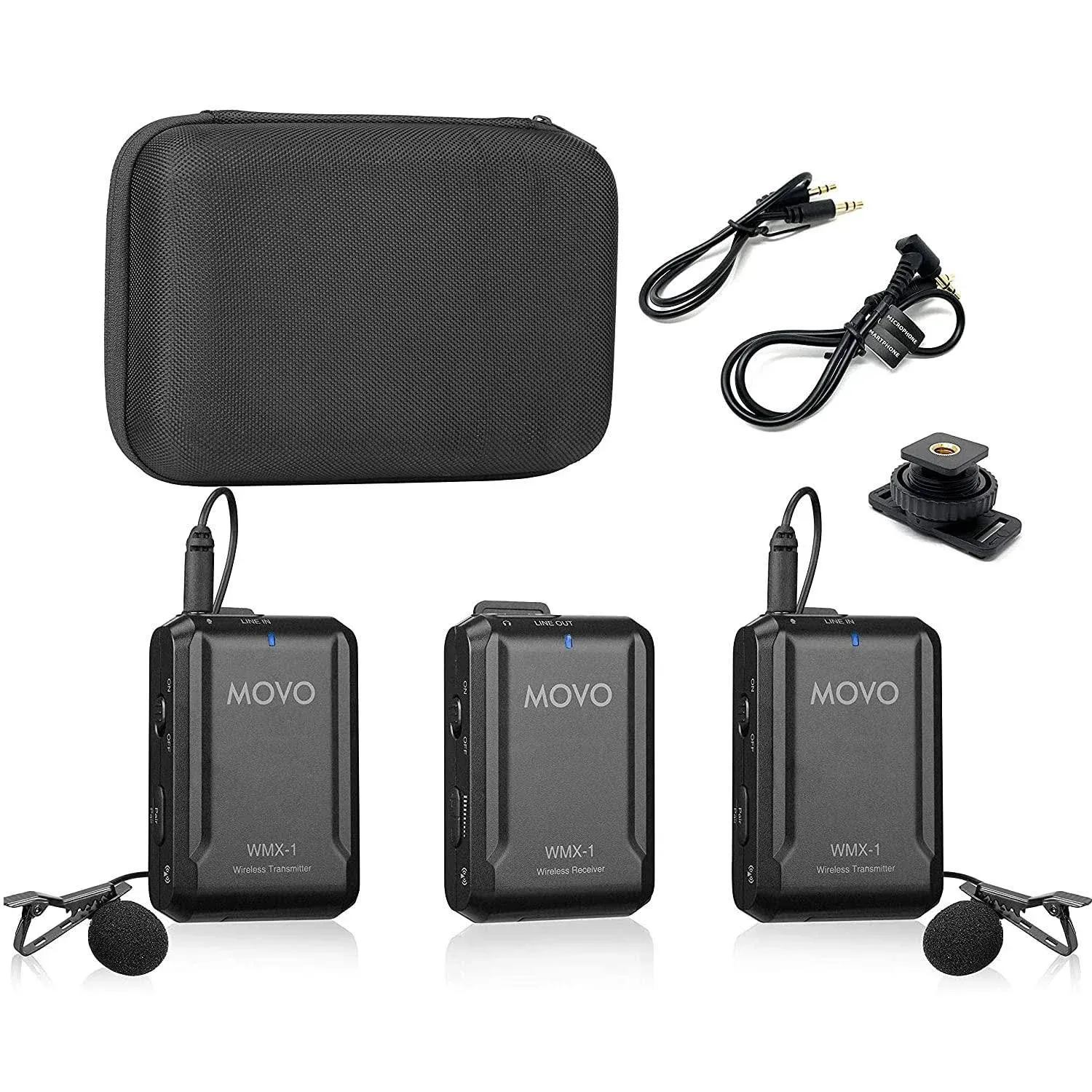 WMX-1-UL | Wireless USB and USB-C Lavalier Microphone | Movo