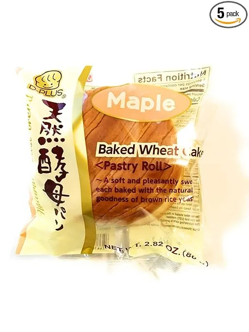 D-Plus Baked Wheat Cake ( Maple)5 Pack-2.82 oz Each