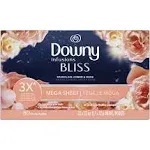 Downy Infusions Mega Dryer Sheets, Bliss, Amber and Rose, 80 Count