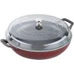 Staub - Cast Iron 3.5-qt Braiser with Glass Lid - Grenadine