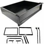 Club Car Precedent Golf Cart Part Black Powder Coated Utility Cargo Bed Box 