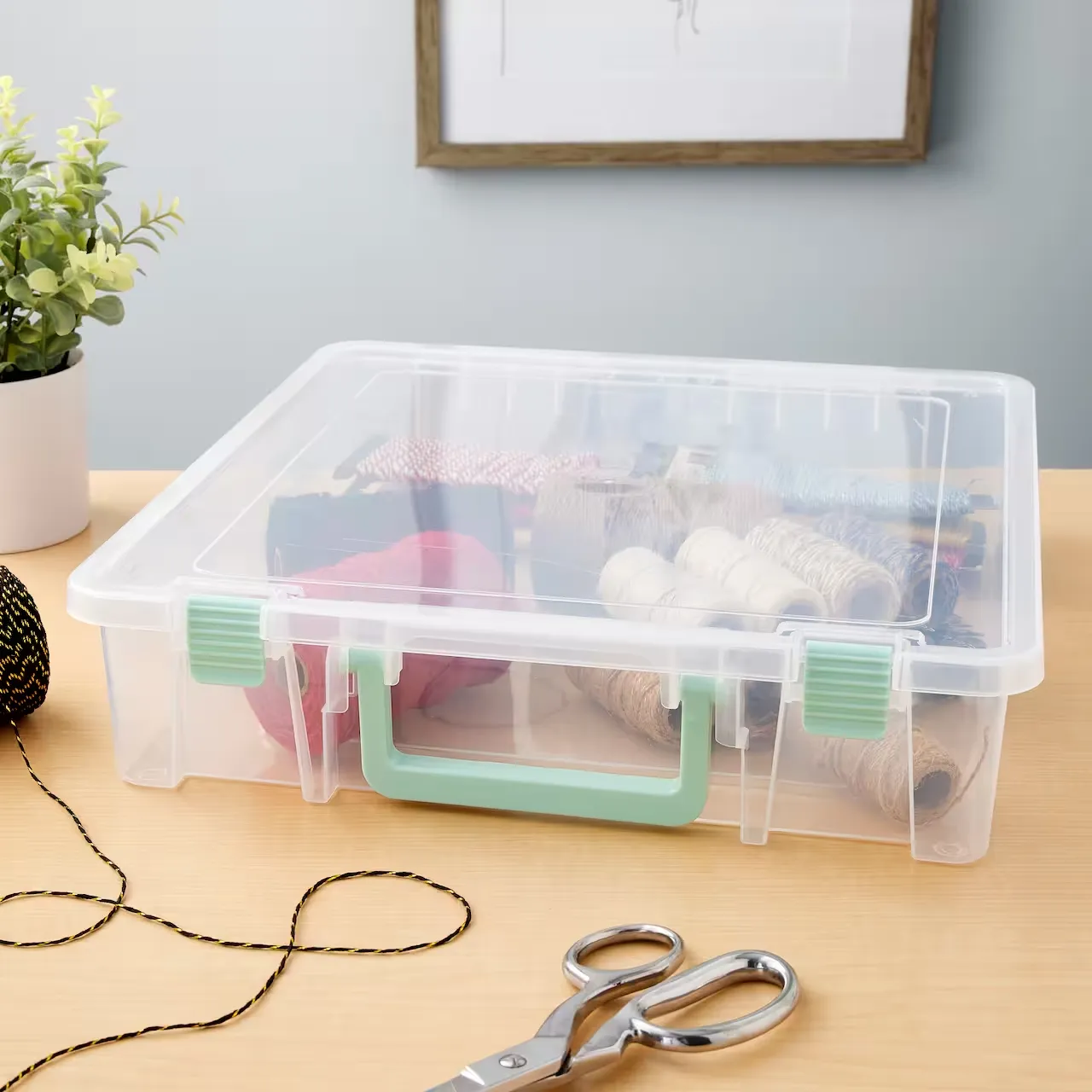 6 Pack: 12" x 12" Latching Storage Case by Simply Tidy™