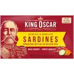 King Oscar Skinless & Boneless Sardines in Olive Oil, 4.38 Oz (Pack Of 1)