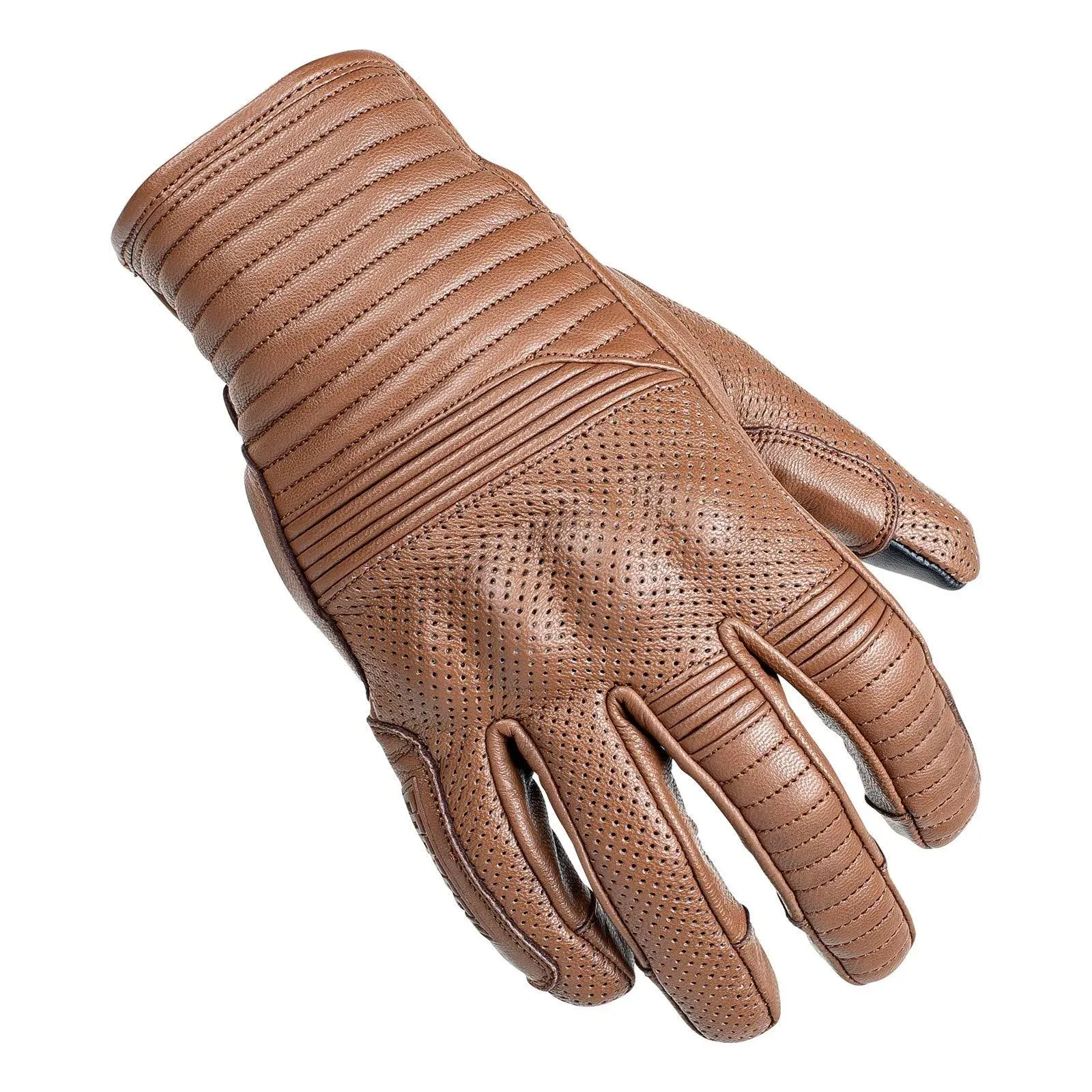 Cortech Bully Short Cuff Leather Gloves - Brown