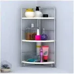 kaileyouxiangongsi 3-Tier Bathroom Countertop Organizer - Vanity Tray Cosmetic & Makeup Storage- Kitchen Spice Rack Standing Shelf - Corner Storage Shelf, Silver