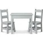 Melissa & Doug Wooden Table & Chairs - Gray