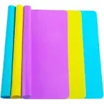 3 Pack Silicone mat Large Silicone Sheets for Crafts, Liquid, Resin Jewelry Casting Molds Mat, Silicone Placemat 15.7” x 11.8” (Blue& Purple & Yellow)