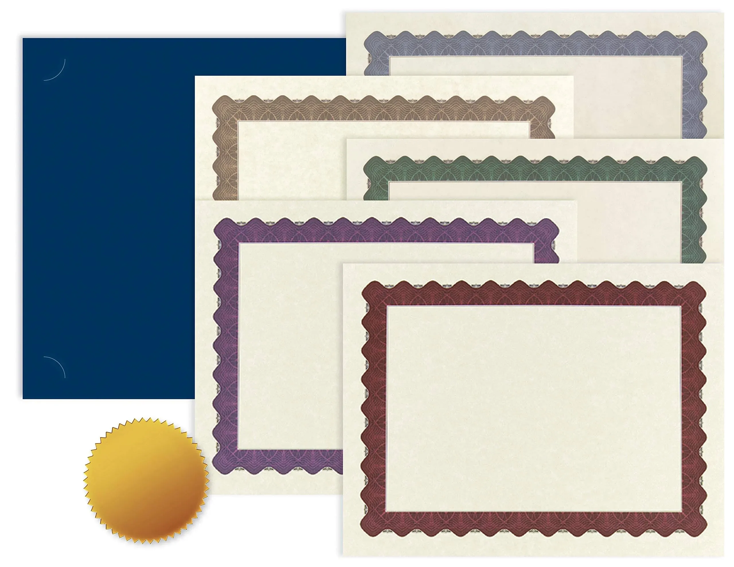 Great Papers Certificate Kits, 9.375" x 12", Multicolor, 25 Kits/Pack (2013317) | Staples