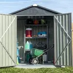 Cover-It 6x4 Steel Outdoor Storage Shed, Size: 6' x 4', Gray