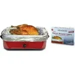 Pansaver Foil Electric Roaster Liners, 3 Box Bundle (6 Liners for Roasters). Fits 16, 18 and 22 Quart Roasters. Best Liners for Roasting Whole Meats.