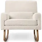 Nursery Works Sleepytime Rocker - Ivory Boucle with Light Legs