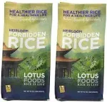 Lotus Foods Heirloom Forbidden Black Rice |15 Ounces | Pack of 2