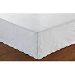 Greenland Home Paisley Quilted Bed Skirt, Twin, White