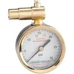 Meiser Accu-Gauge 0-30psi Presta-Valve Dial Low Air-Pressure Gauge Fat Bike Tire