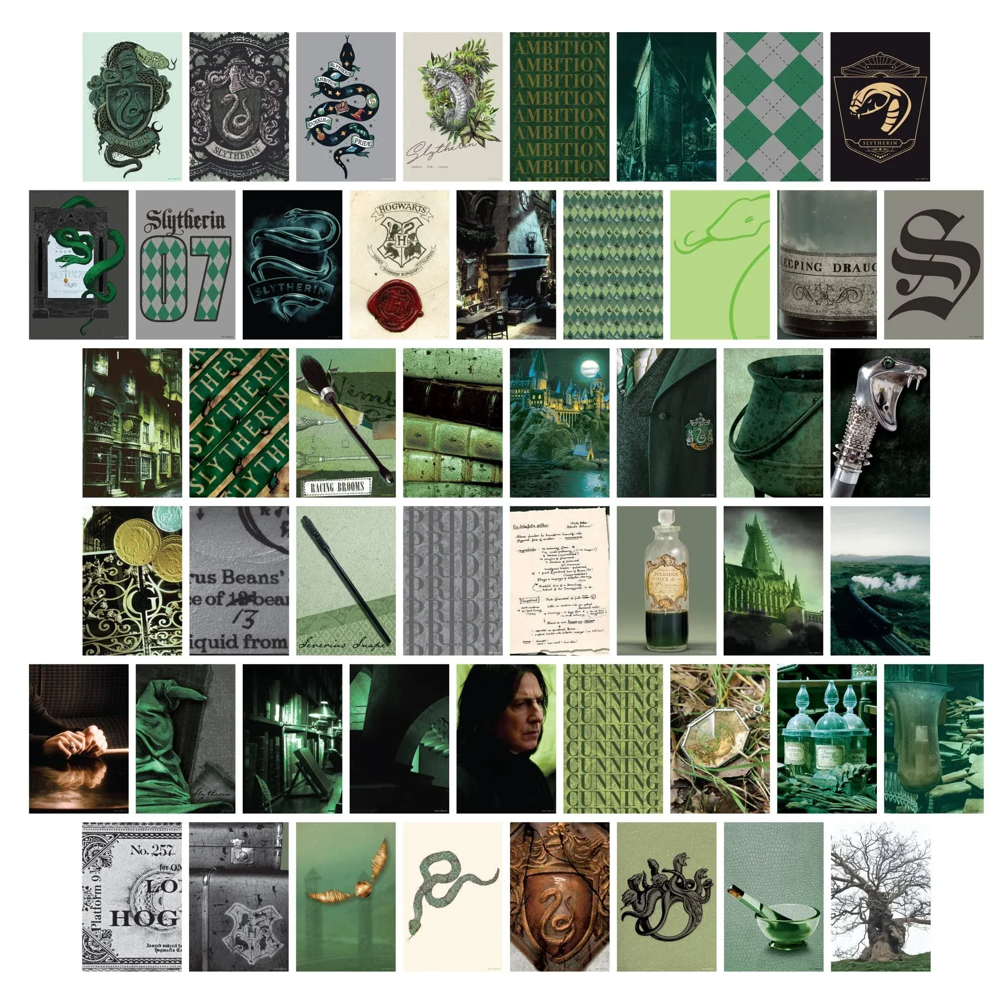 Harry Potter Slytherin Collage Kit - CON*QUEST Journals