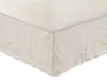 Greenland Home Paisley Quilted Bed Skirt, Ivory, Twin