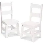 Melissa & Doug - Wooden Chair Pair - White