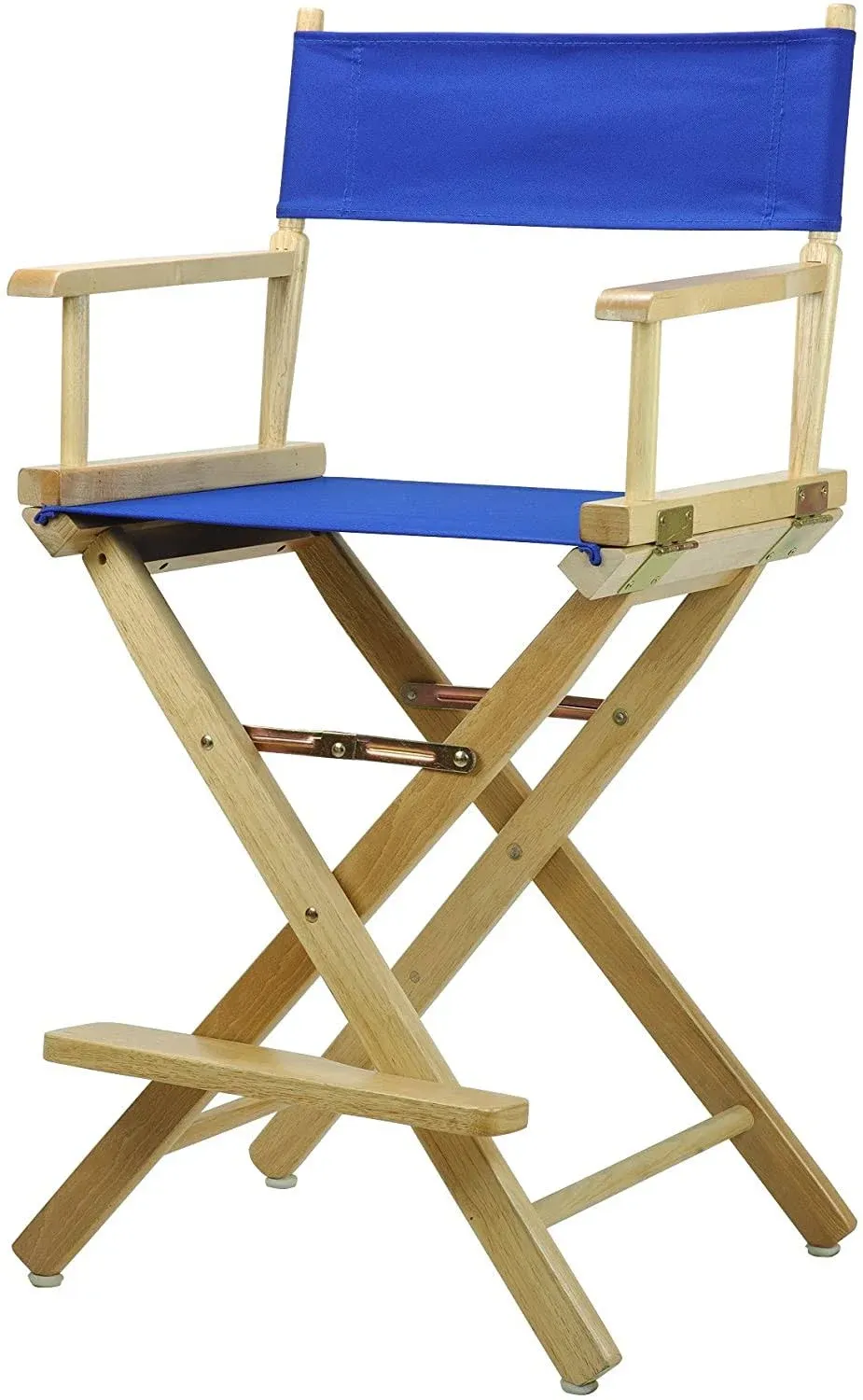 Casual Home 24" Director's Chair Natural Frame-Royal Blue Canvas