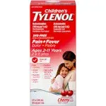 Children's Tylenol Pain + Fever Medicine, Dye-Free Cherry - 8.0 fl oz