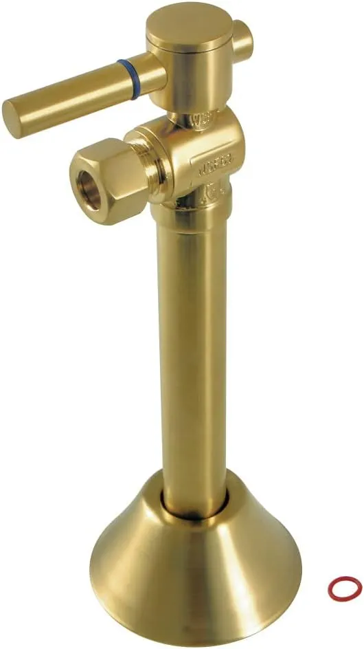 Kingston Brass 1/2" Sweat x 3/8" OD Comp Angle Shut-Off Valve with 5" Extension