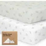 KeaBabies Soothe Fitted Crib Sheet Daisies