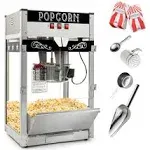 Olde Midway Commercial Popcorn Machine Maker Popper with 8-Ounce Kettle - Black