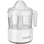 BLACK+DECKER 32oz Citrus Juicer with Self-reversing Cone, White, CJ650W