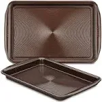 Circulon Nonstick Bakeware Set with Nonstick Cookie Sheets / Baking Sheets - 2 Piece, Chocolate Brown , Set (9" x 13" & 10" x 15")