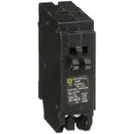 Square D HOMT2020 HomeLine 2-Pole 20/20-Amp Twin Circuit Breaker