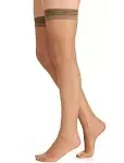 Berkshire womens All Day Sheer Thigh Highs - Invisible Toe Pantyhose, Pale Taupe, A-B US